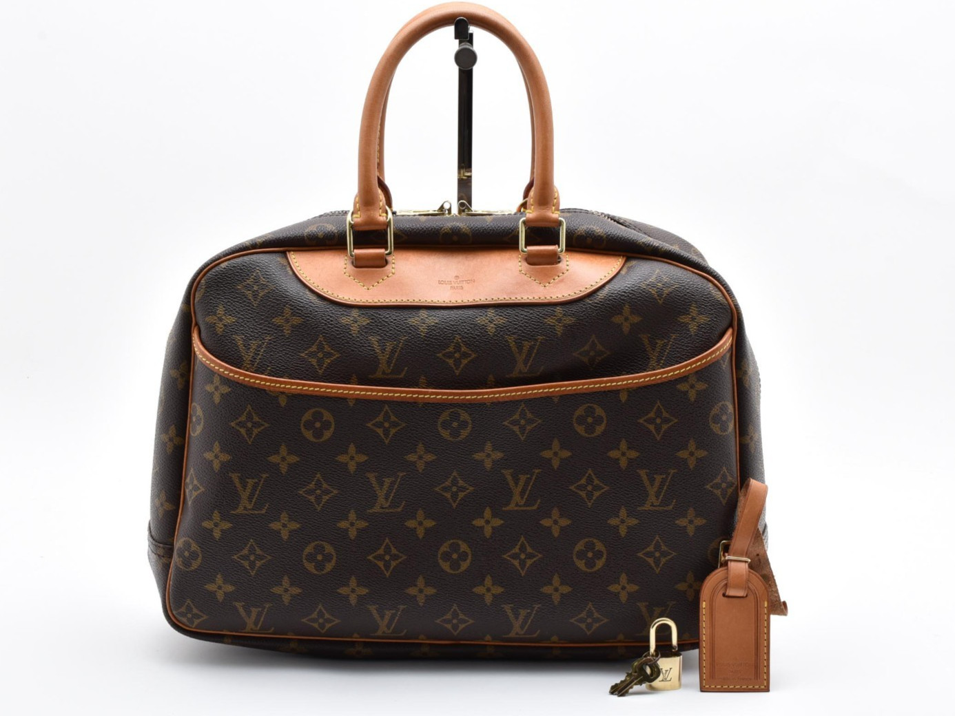 LOUIS VUITTON Deauville Monogram  M47270 Hand Bag Brown Authentic [Condition: S]