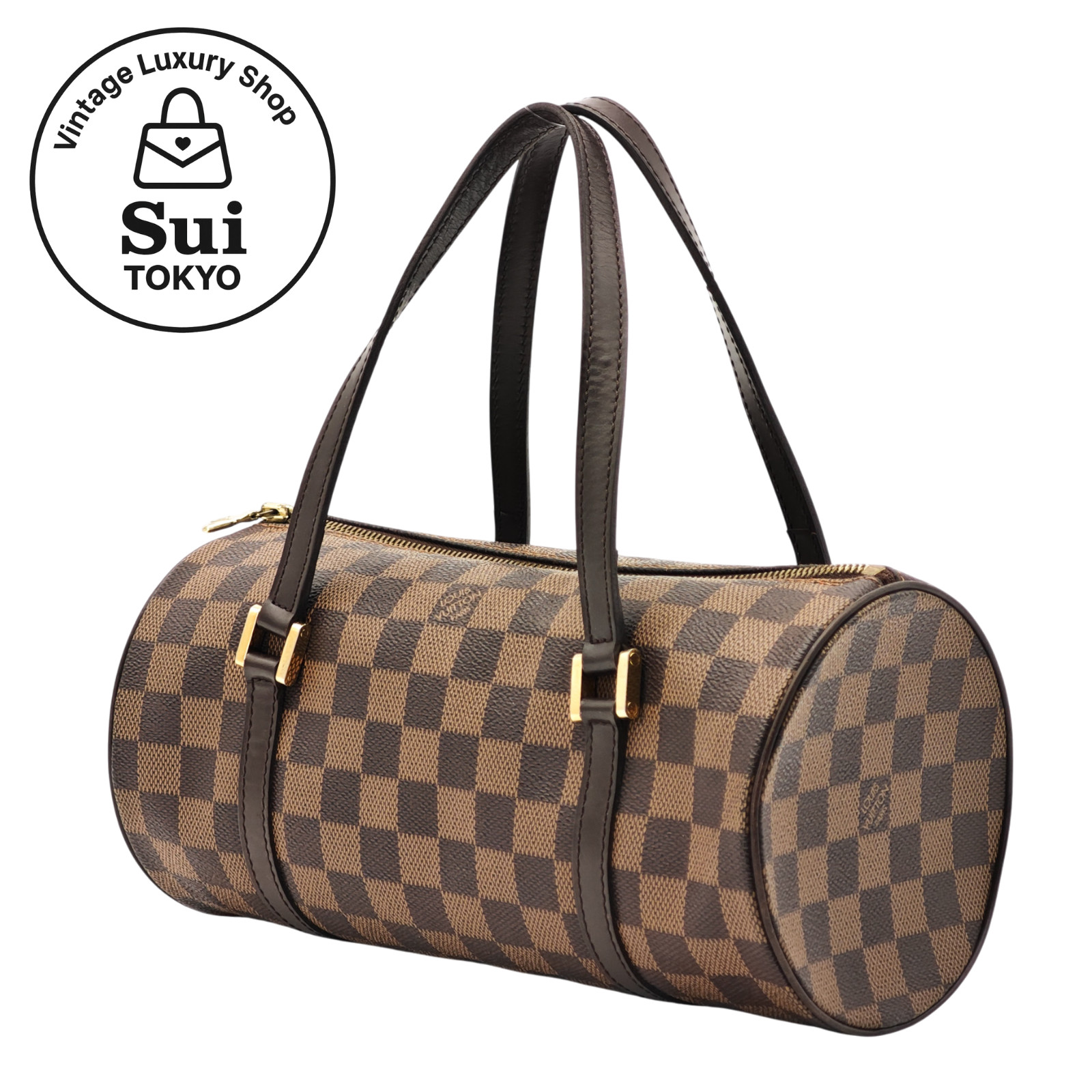 LOUIS VUITTON Papillon 26 Damier Handbag N51304 Auth  Brown 0081