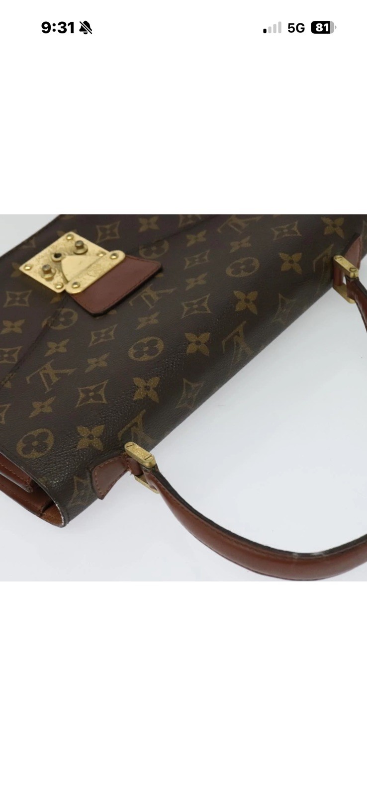 LOUIS VUITTON Monogram Concorde Hand Bag M51190 LV Auth BA3163