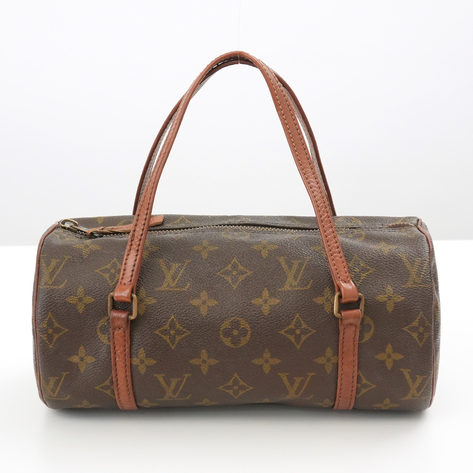 LOUIS VUITTON LV Monogram Papillon 26 M51386 Hand Bag Brown France Auth #53140A