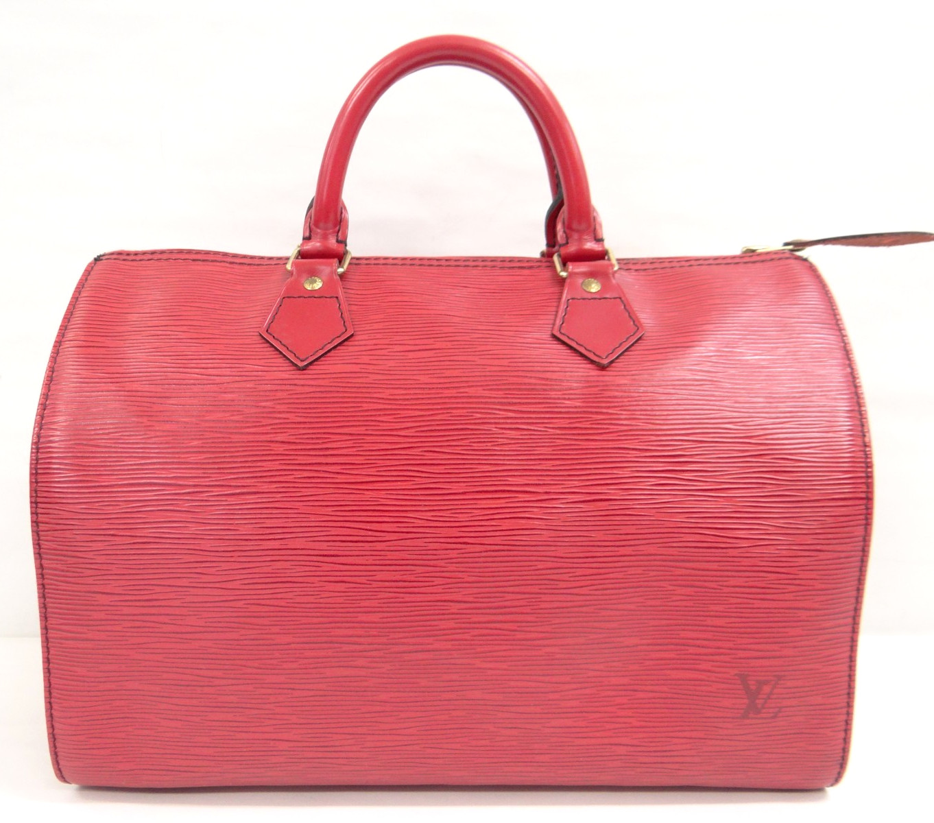 LOUIS VUITTON Epi Speedy 30 Boston Hand Bag Red France 60220623700 2