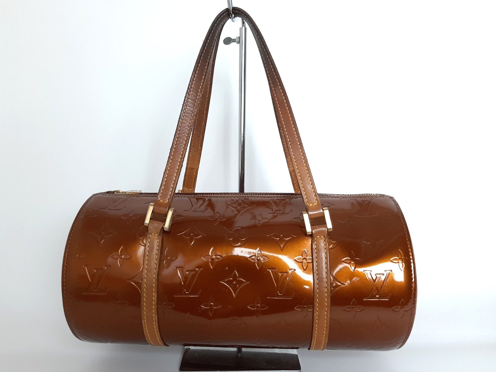 Louis Vuitton Vernis Bedford Hand Bag M91131 Vernis Monogram Brown VI0011