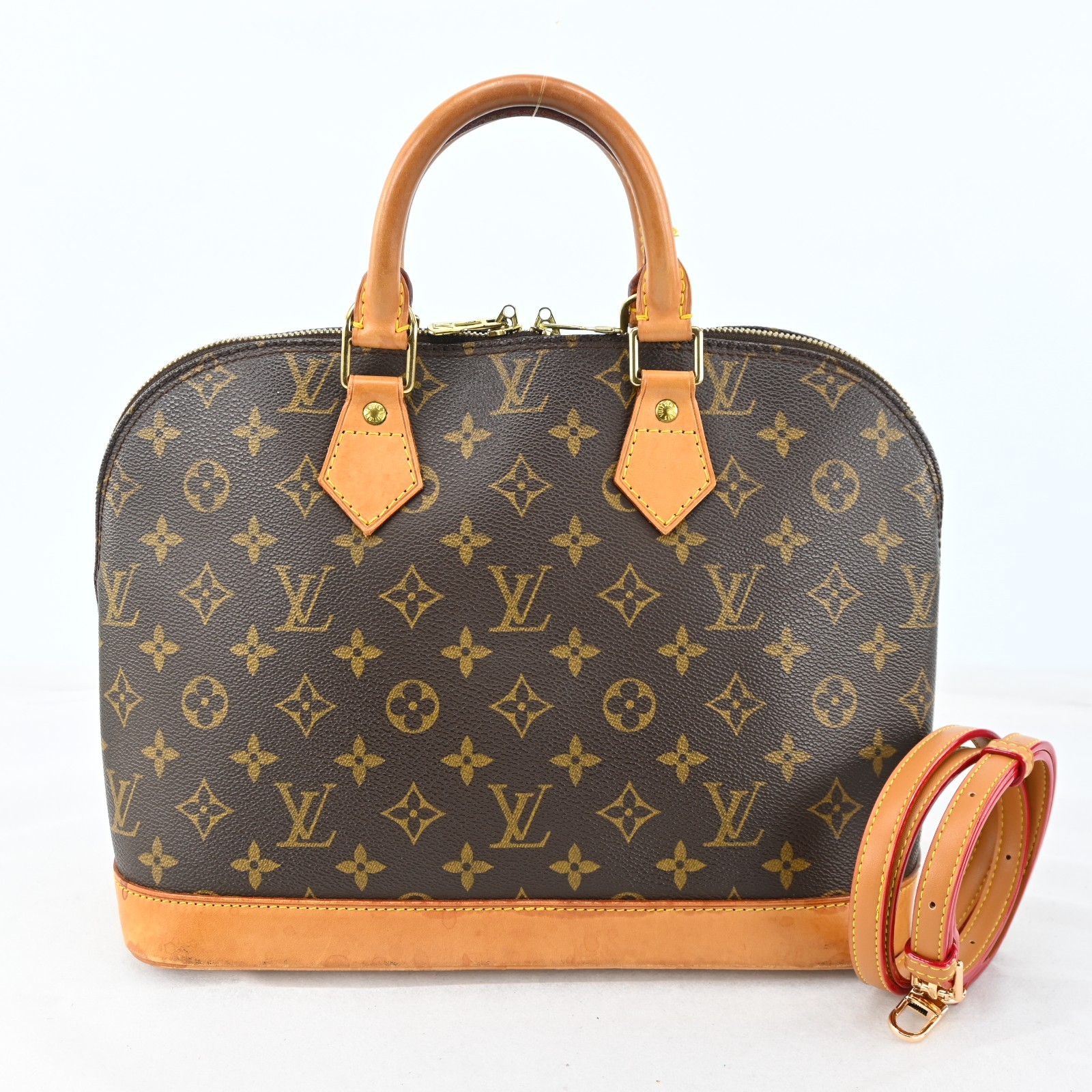 Authentic Louis Vuitton Monogram Alma Hand Bag Purse M51130 LV E3415YA804