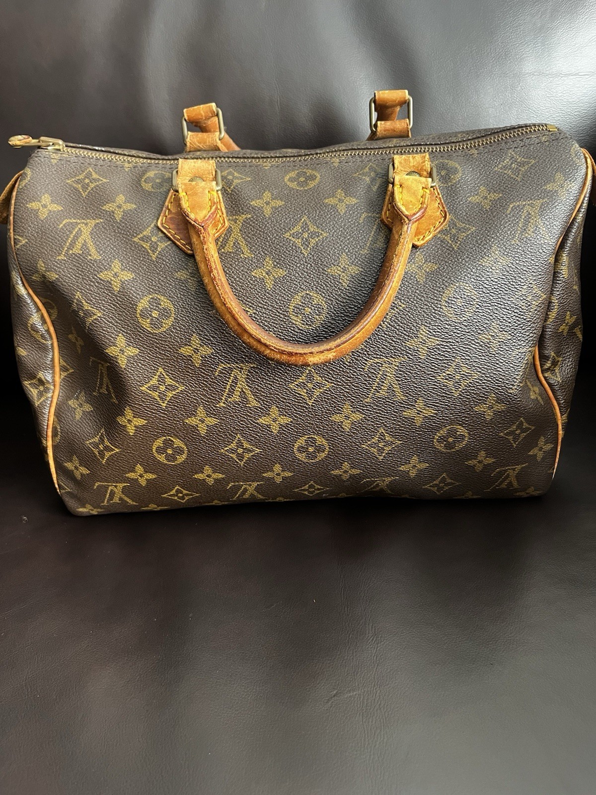 AUTHENTIC Louis Vuitton Monogram Speedy 35 Hand Bag Purse