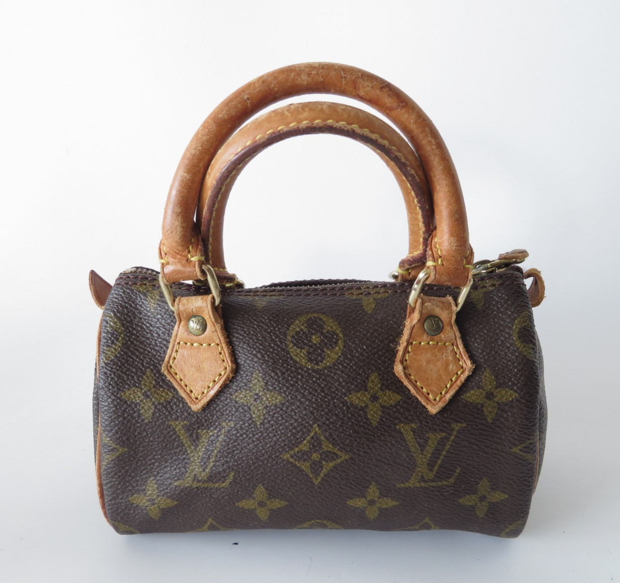 Authentic Louis Vuitton Monogram Mini Speedy Hand Bag  F#45329